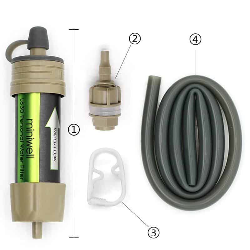 Accessories of Miniwell L630 Portable Water Filter Straw