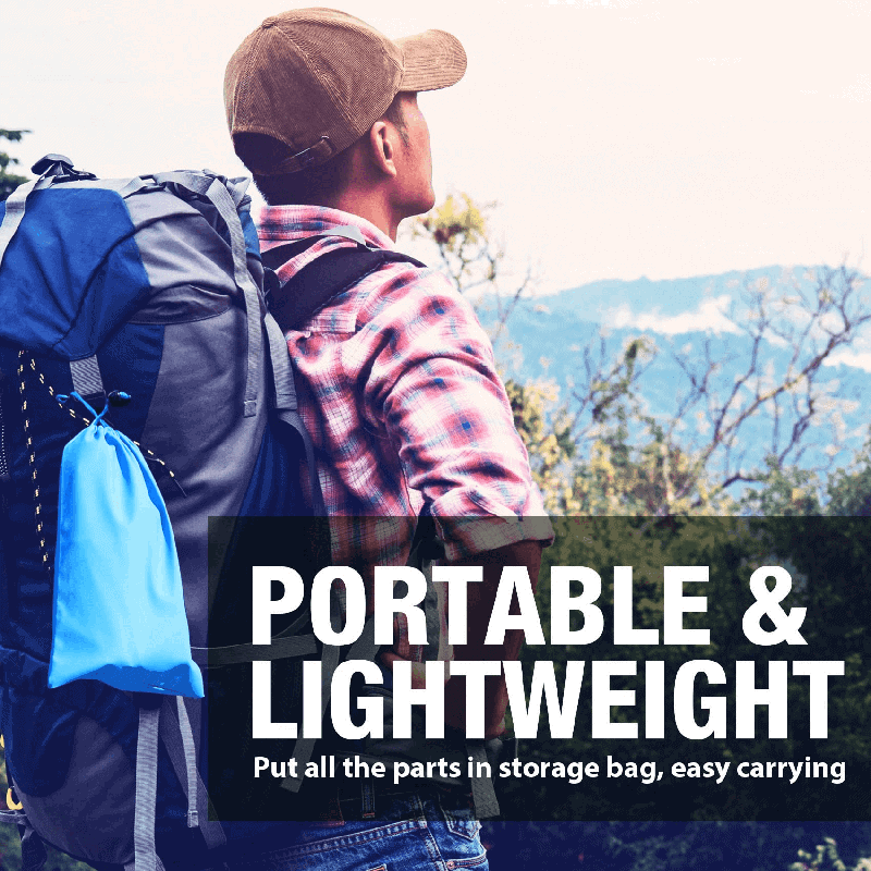 Gravity bag filter for camping - portable and lightweight